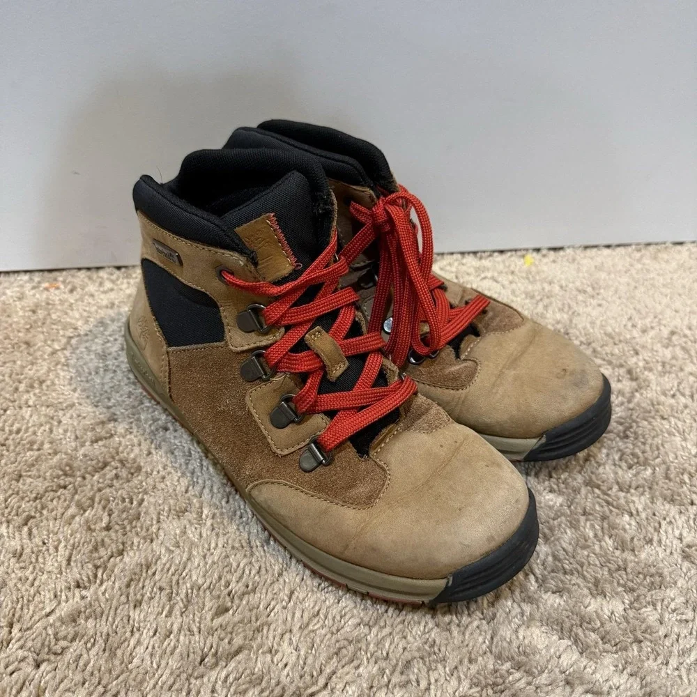 Timberland Boots Boys Size 4.5 Brown Suede Chukka Hiking Trail 2593R Outdoor